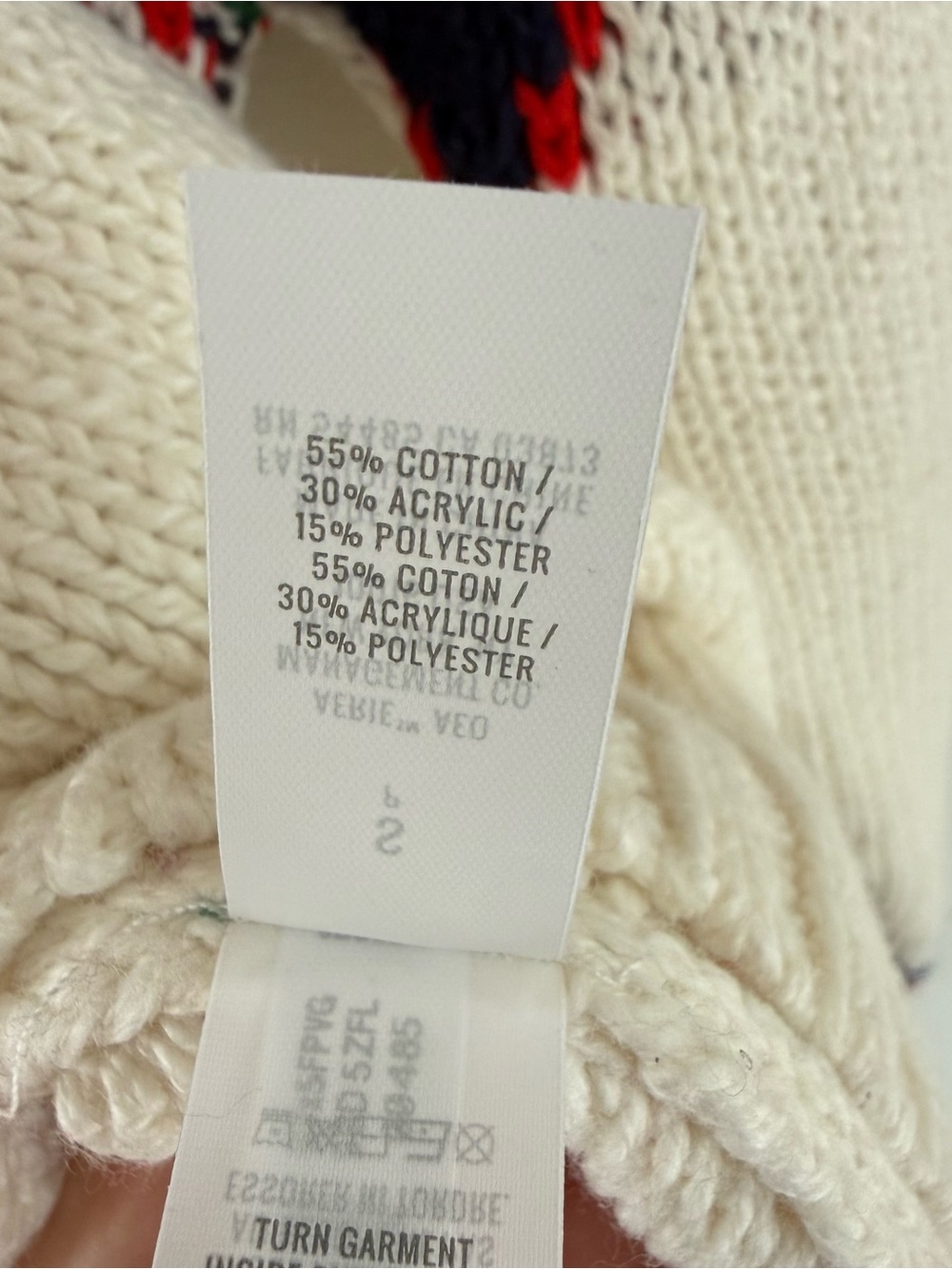 NWT aerie Fair Isle Yoke Ski Sweater Green Multicolor Holiday Nordic Size S - Picture 5 of 5